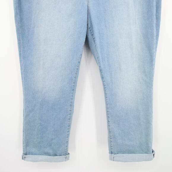 NYDJ Jeans Blue Light Wash Sheri Slim Ankle Cuff High Waist Tummy Control 24W - Picture 4 of 16